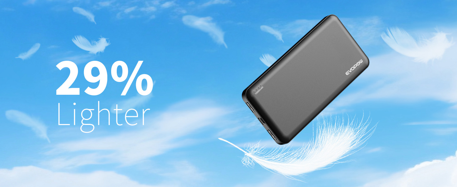 lighter 10000mAh power bank