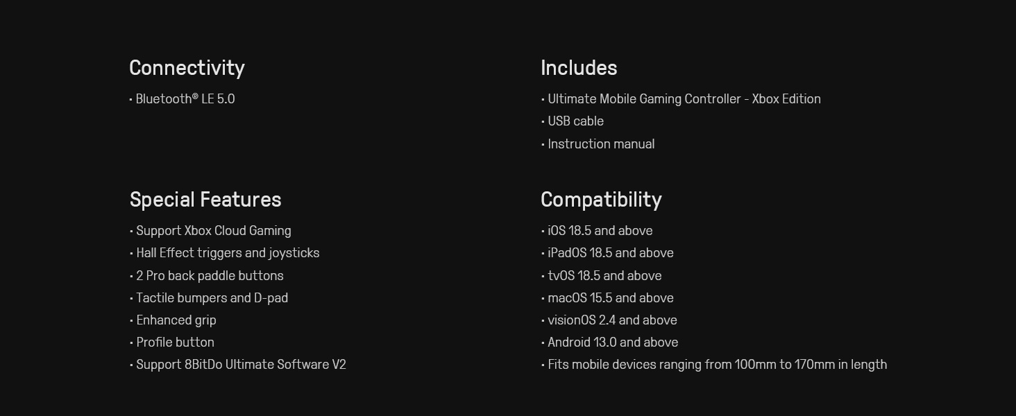 Tech Specs