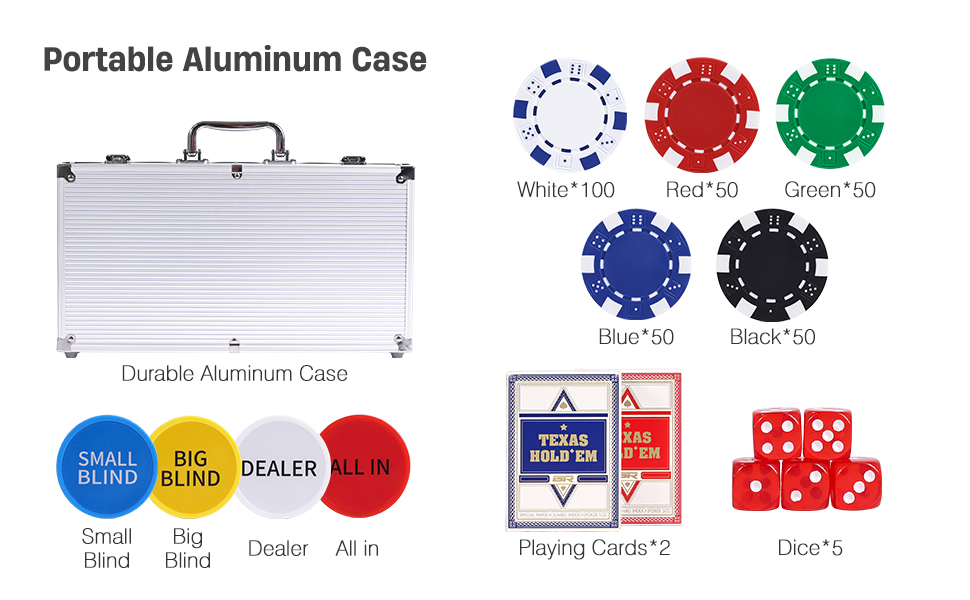 300pcs poker chip set 2