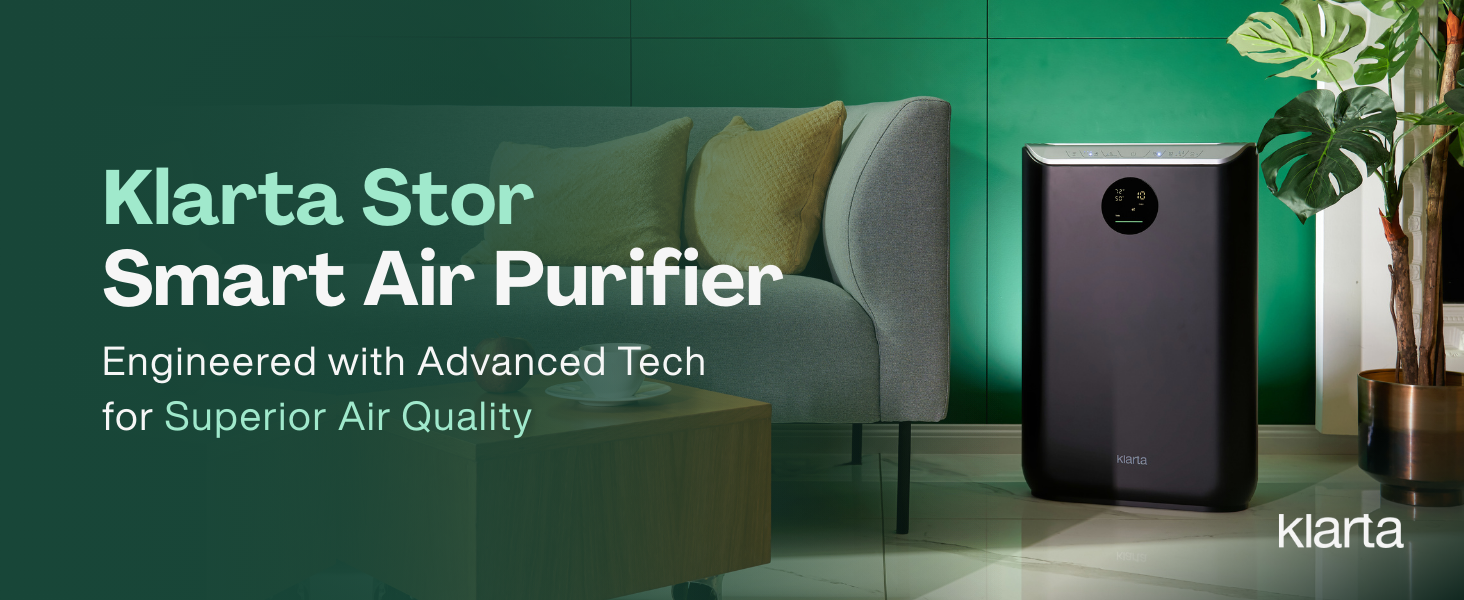 klarta stor smart air purifier, black, large spaces
