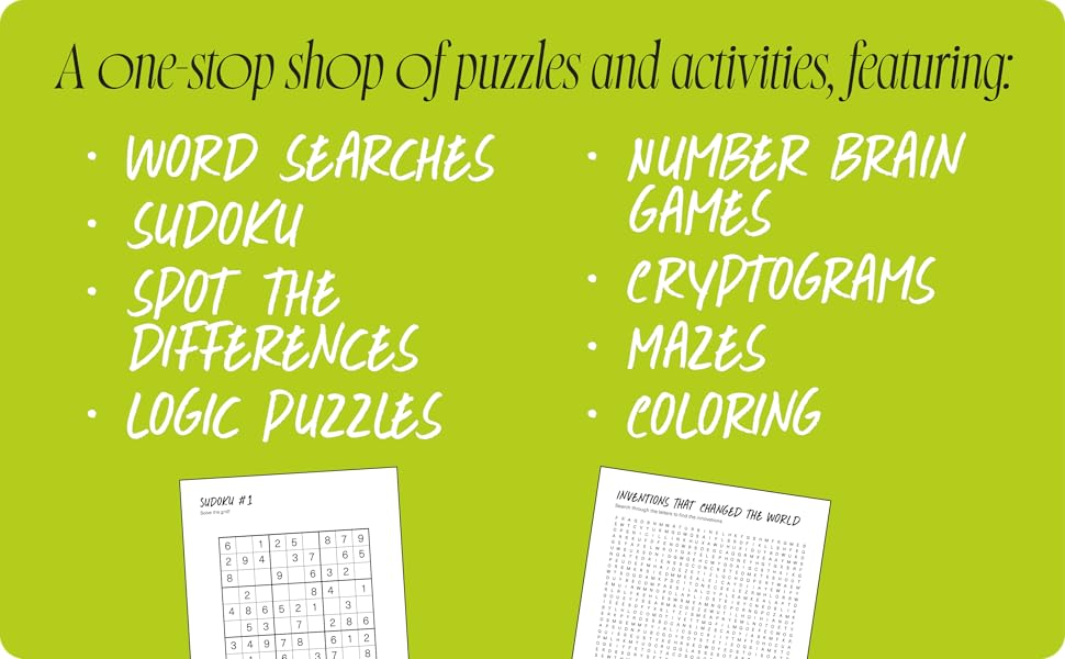 a one-stop shop of puzzles and activities