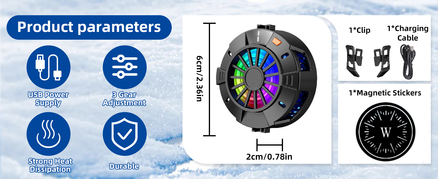 2-in-1 Magnetic &amp; Clip-On Phone Cooler
