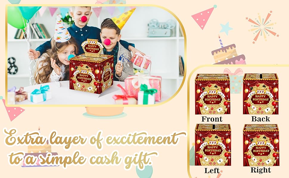 Casinos Birthday Gifts Boxes for Women Men, Casino Cash Boxes Party Decorations