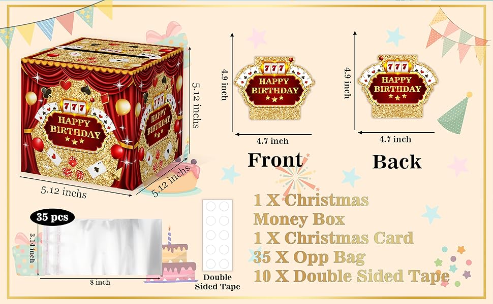 Casinos Birthday Gifts Boxes for Women Men, Casino Cash Boxes