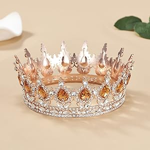 Rose Gold Crown Amber