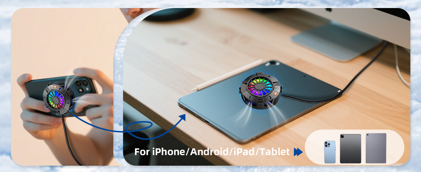 2-in-1 Magnetic &amp; Clip-On Phone Cooler