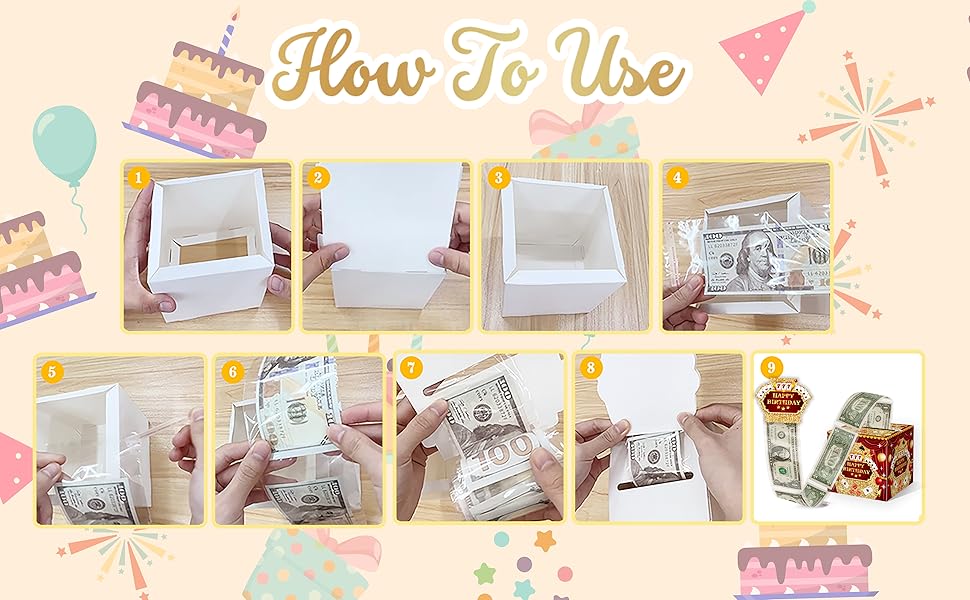 Las Vegas Pull Out Cash Boxes, Casino Cash Boxes Party Decorations for Poker Night