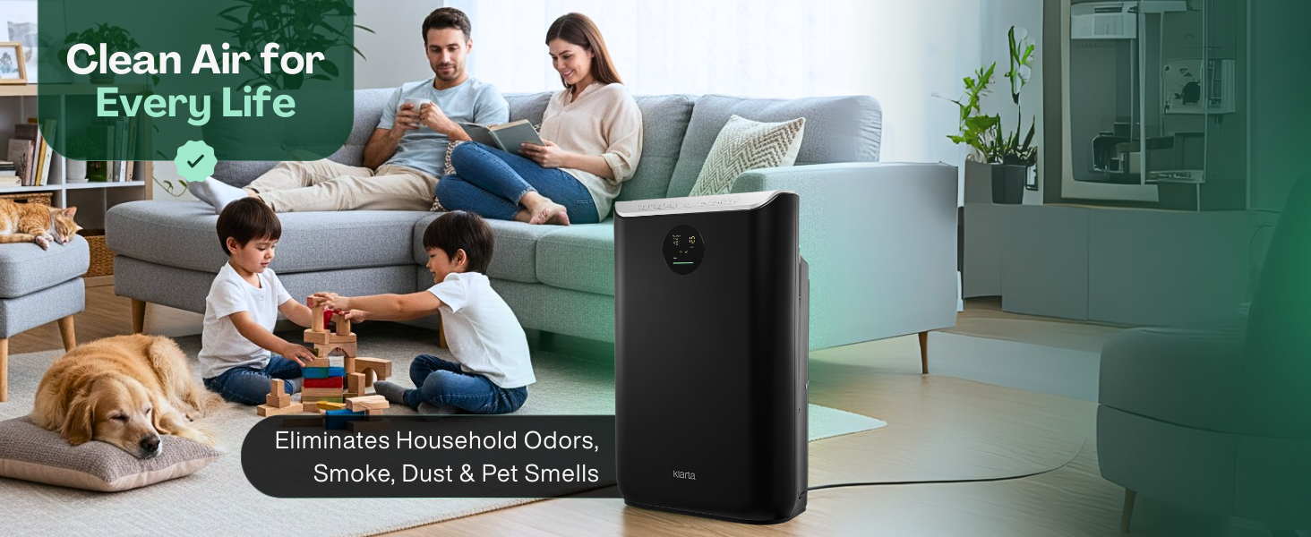eliminates household odors, dust, and pet smells