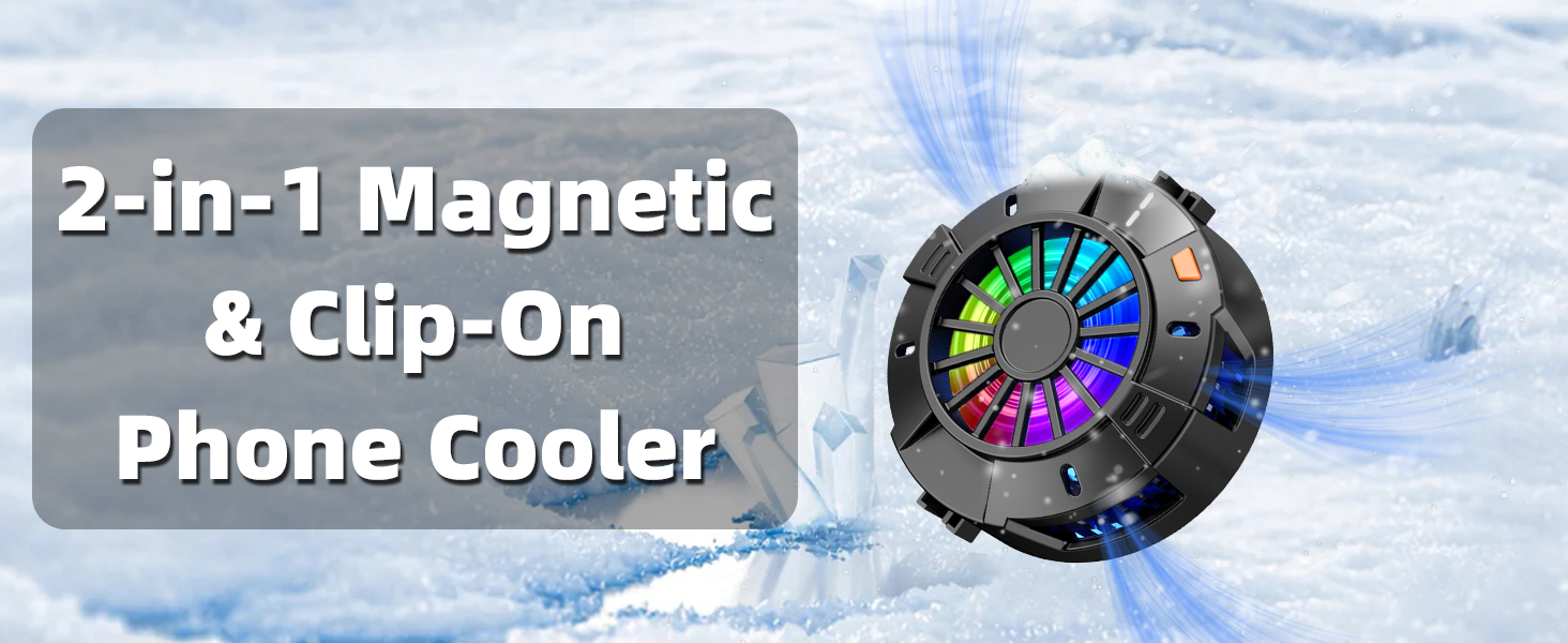 2-in-1 Magnetic &amp; Clip-On Phone Cooler