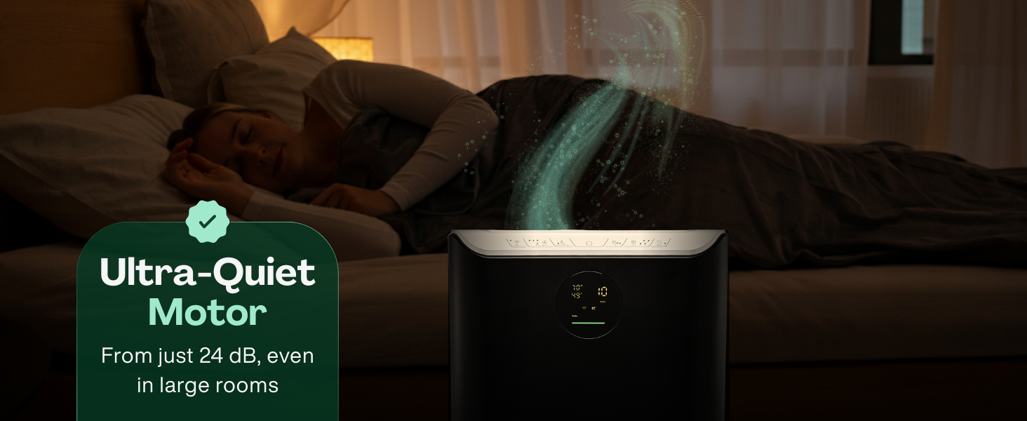 ultra quiet motor, stor smart air purifier